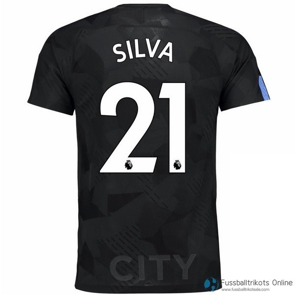 Manchester City Trikot Ausweich Silva 2017-18 Fussballtrikots Günstig